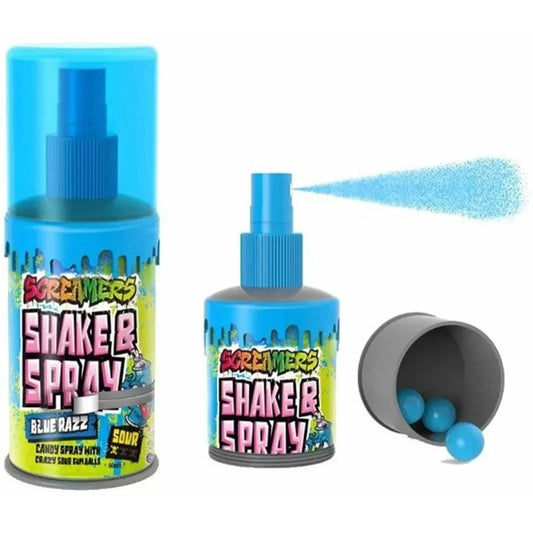 Screamers Shake & Spray Blue Razz